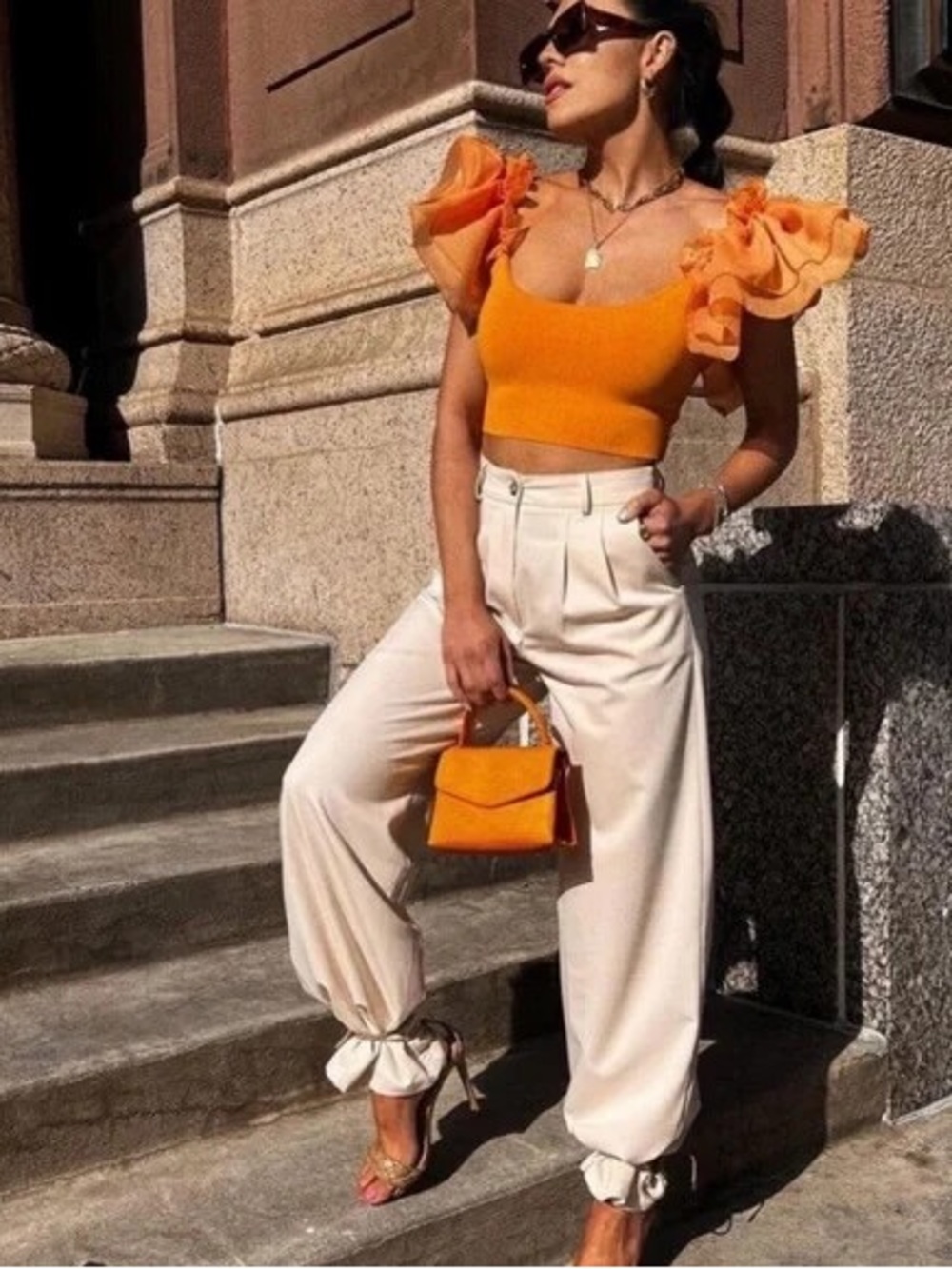 Zara Organza Knit Top